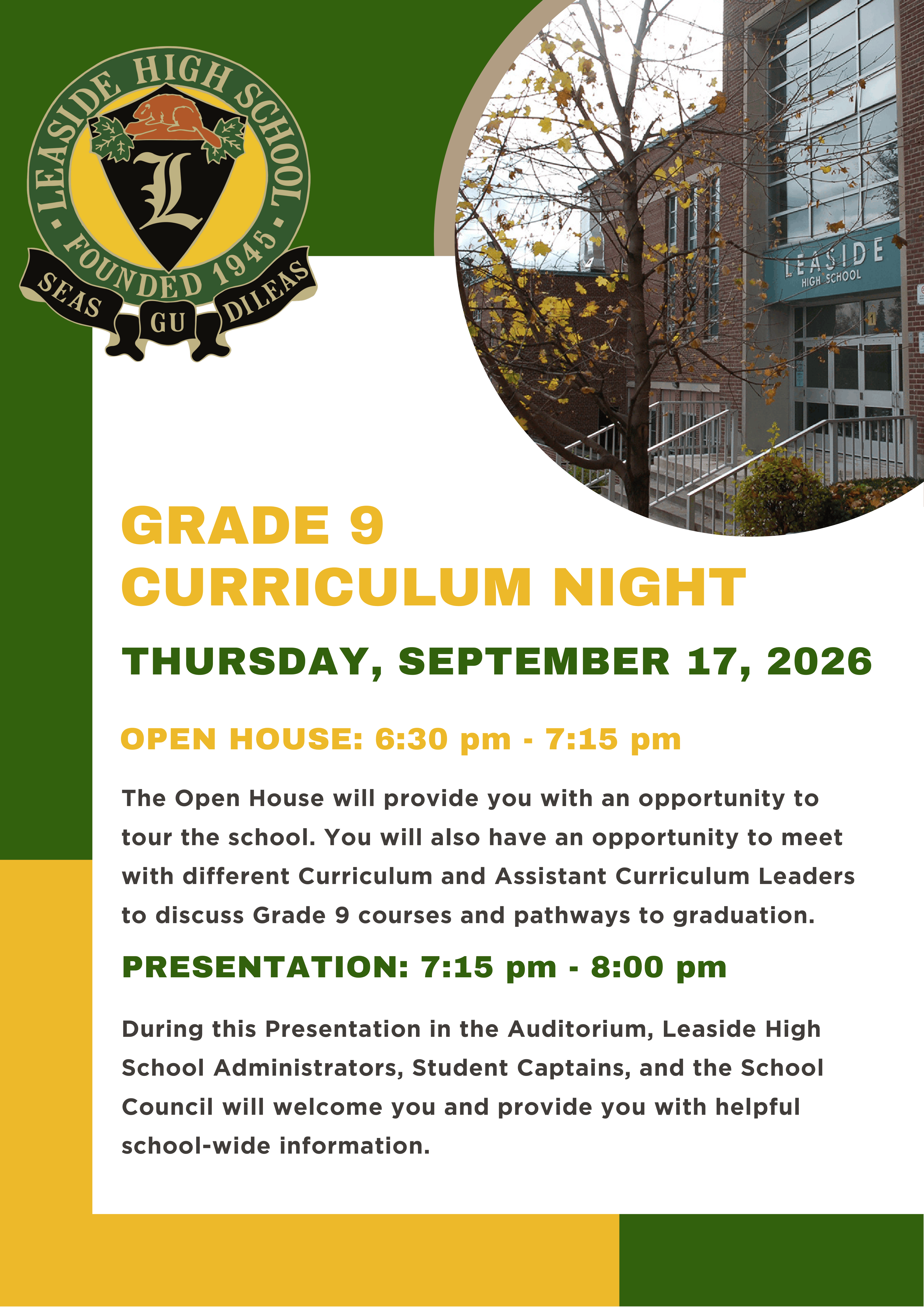 Grade 9 Curriculum Night Flyer 2026-27-1